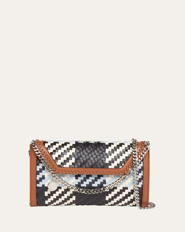 Mini Woven Vegan Leather Crossbody Bag